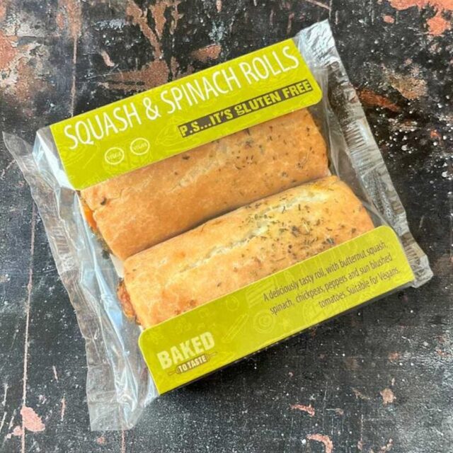 Baked to Taste Squash & Spinach Rolls Gluten Free