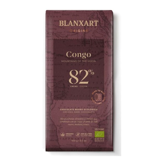 Blanxart Premium Organic 82% Congo Chocolate Bar