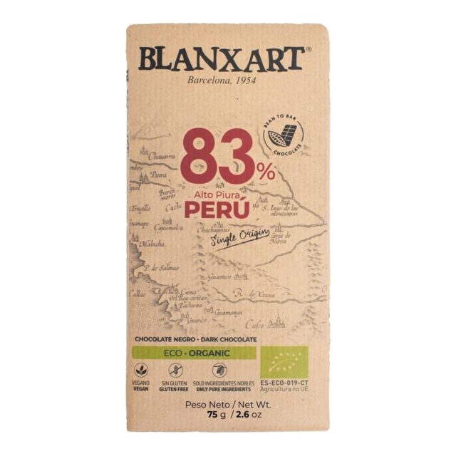 Blanxart Organic 83% Peru Chocolate with Chilli