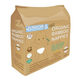 Beaming Baby Organic Bamboo Nappies Size 5 (15-19kg 22 nappies)