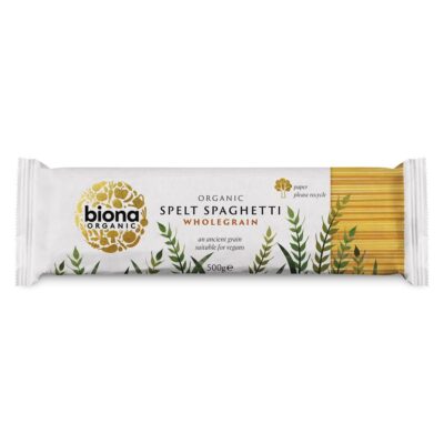 Biona Organic Wholemeal Spelt Spaghetti