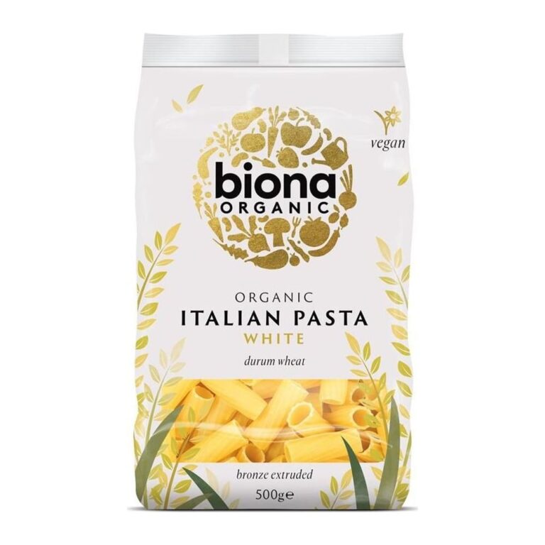 Biona Organic White Rigatoni Bronze Extruded