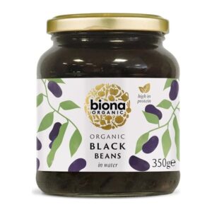 Biona Organic Black Beans in Glass Jar 350g