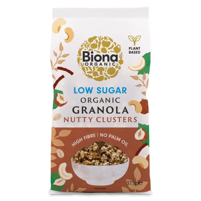 Biona Organic Granola Nutty Clusters Low Sugar