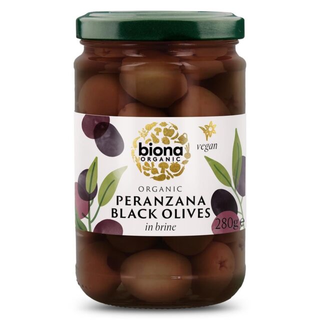 Biona Peranzana Black Olives in Brine Organic