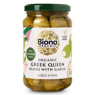 Biona Organic Greek Queen Olives Stuffed with Garlic
