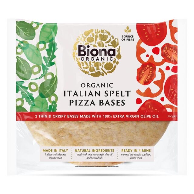 Biona Organic Italian Spelt Thin & Crispy Pizza Bases
