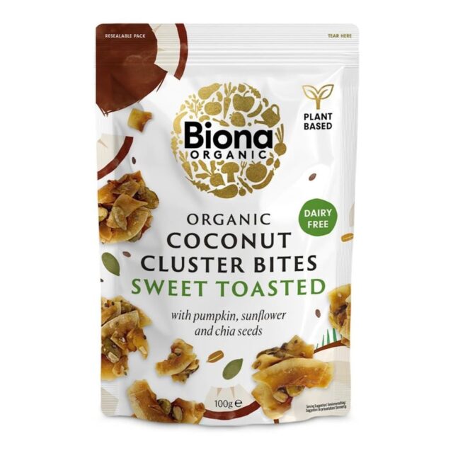 Biona Coconut Cluster Bites Sweet Toasted Organic