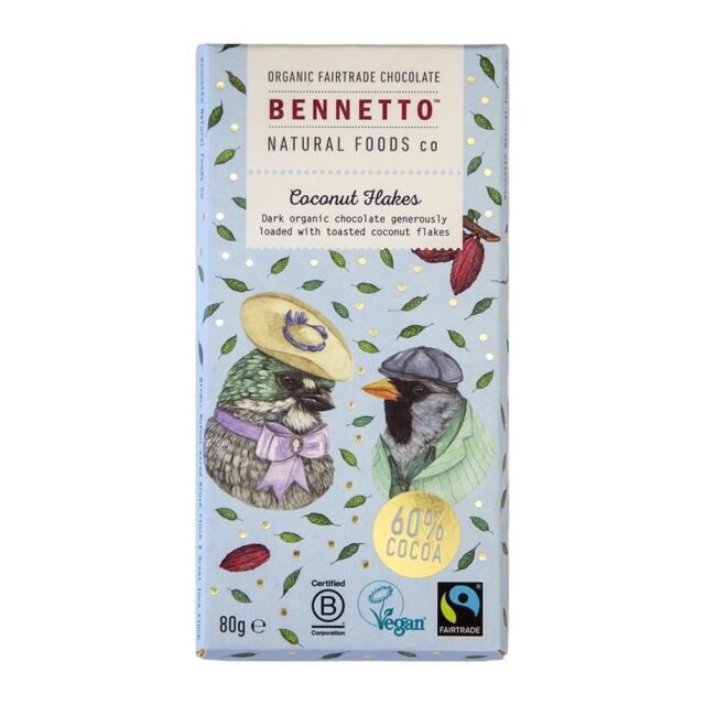 Bennetto Coconut Flakes Chocolate Bar