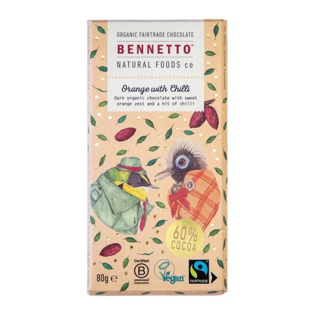 Bennetto Orange with Chilli Chocolate Bar