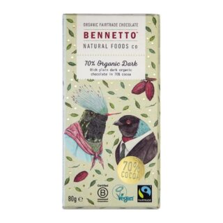 Bennetto Organic Chocolate Bar 70% Dark