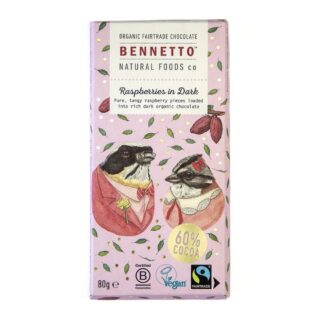 Bennetto Organic Chocolate Bar Raspberry in Dark