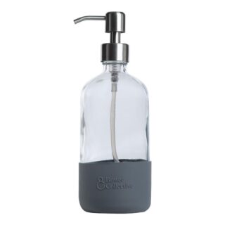 Bower Collective Glass Pump Dispenser with Silicone Sleeve in Granite