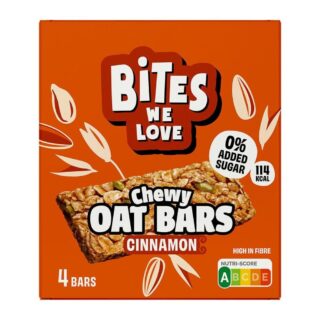 Bites We Love Chewy Oat Bars Cinnamon Roll Multipack 4x30g
