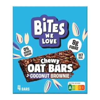 Bites We Love Chewy Oat Bars Coconut Brownie Multipack 4x30g