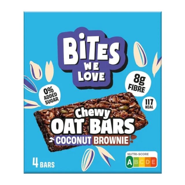 Bites We Love Chewy Oat Bars Coconut Brownie Multipack 4x30g