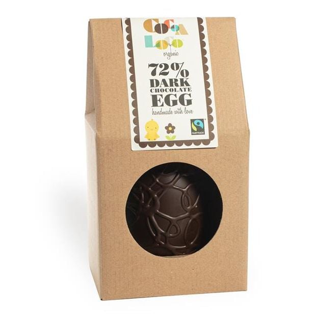 Cocoa Loco Dark Chocolate Easter Egg Filled With Dark Buttons