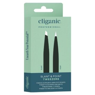Cliganic Tweezers Set: Slant & Point