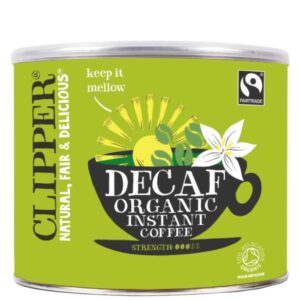 Clipper FairTrade Organic Medium Roast Decaffeinated Instant Coffee 500g