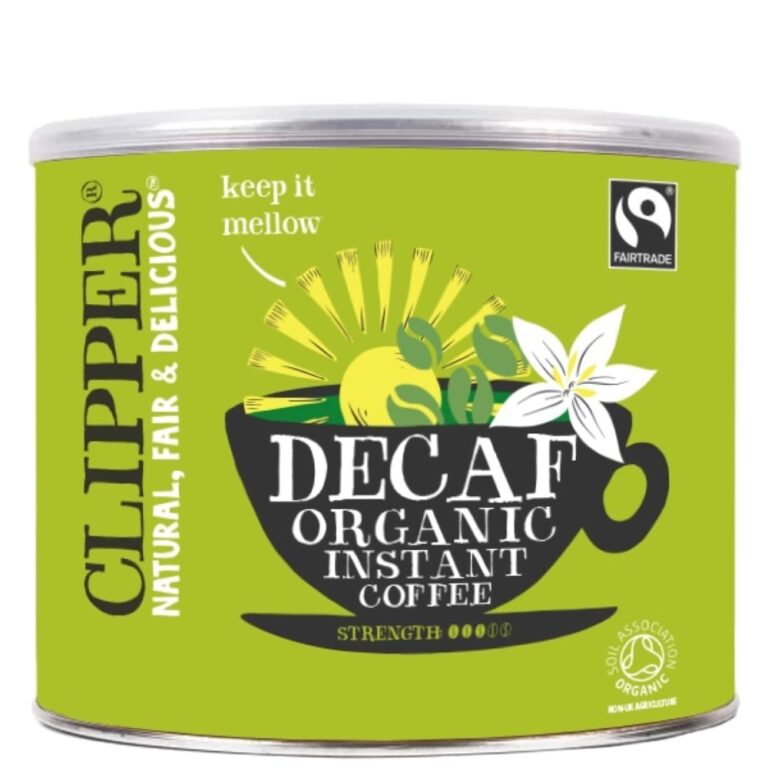 Clipper FairTrade Organic Medium Roast Decaffeinated Instant Coffee