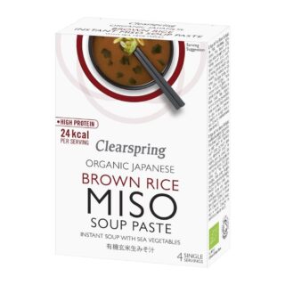 Clearspring Japanese Brown Rice Miso Soup Paste with Sea Vegetables 4 x