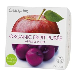 Clearspring Fruit Puree Apple and Plum 2 X100g