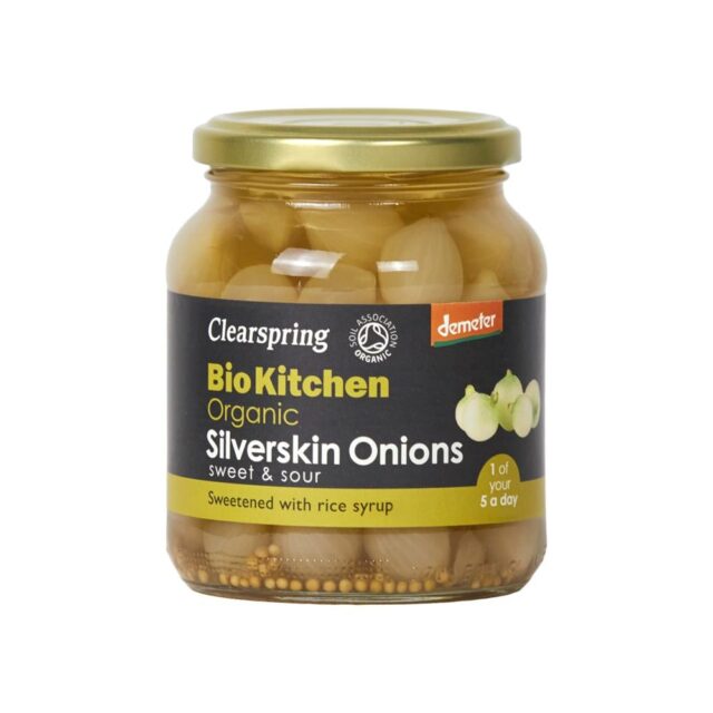 Clearspring Demeter Organic Silverskin Onions (Sweet & Sour) 6x340g