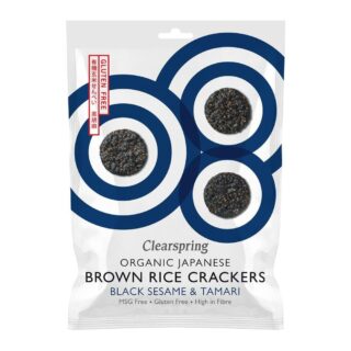 Clearspring Organic Brown Rice Crackers Black Sesame