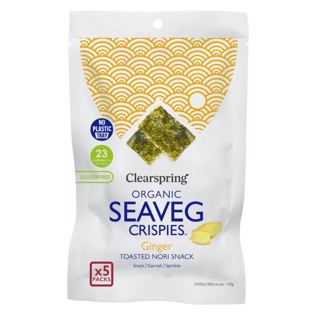 Clearspring Ginger - Organic Seaveg Crispies Multipack (TRAYLESS)