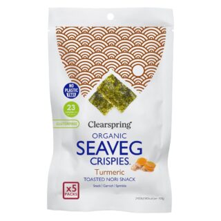 Clearspring Turmeric - Organic Seaveg Crispies Multipack (5x4g) (TRAYLESS)