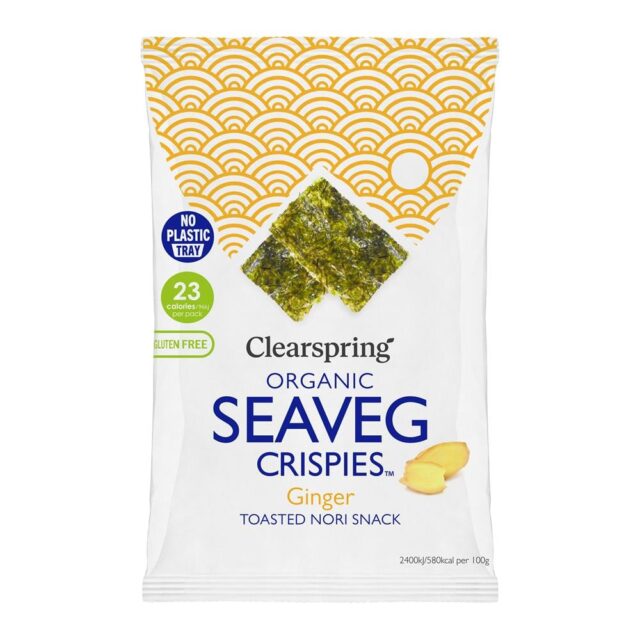 Clearspring Organic Seaveg Crispies - Ginger 4g (TRAYLESS)