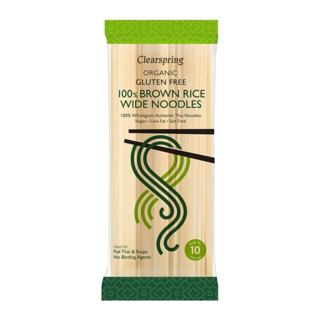 Clearspring Organic Gluten Free Brown Rice Wide Noodles