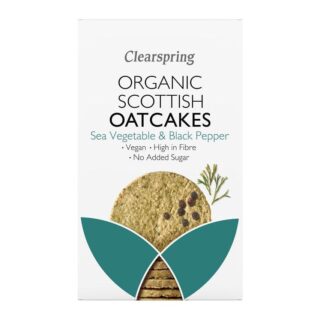 Clearspring Organic Oatcakes Sea Veg and Black Pepper