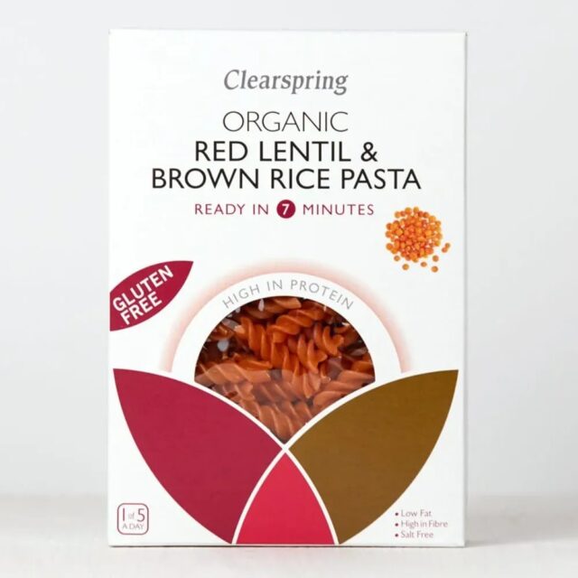 Clearspring Organic Gluten Free Red Lentil and Brown Rice Pasta