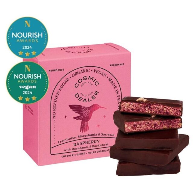 Cosmic Dealer Mini Chocolate Box Raspberry Macadamia - Box of 4 Bites
