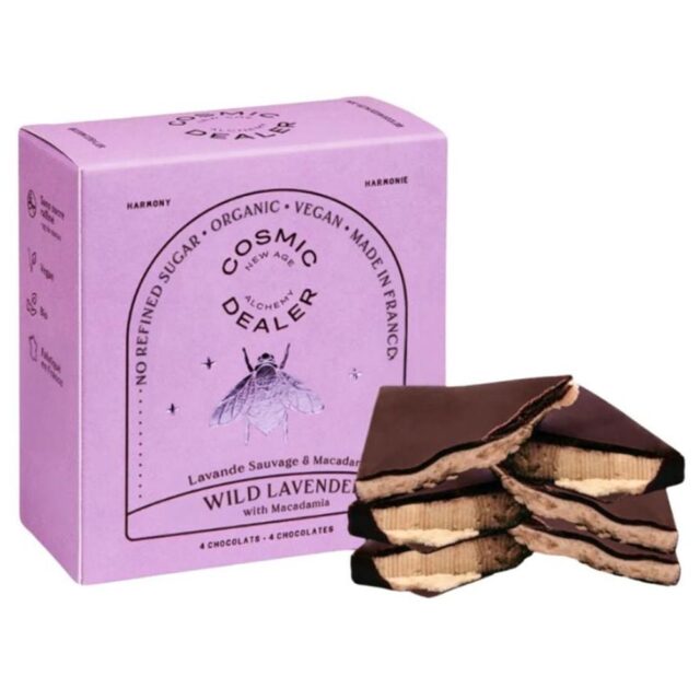 Cosmic Dealer Mini Chocolate Box Lavender Macadamia - Box of 4 Bites