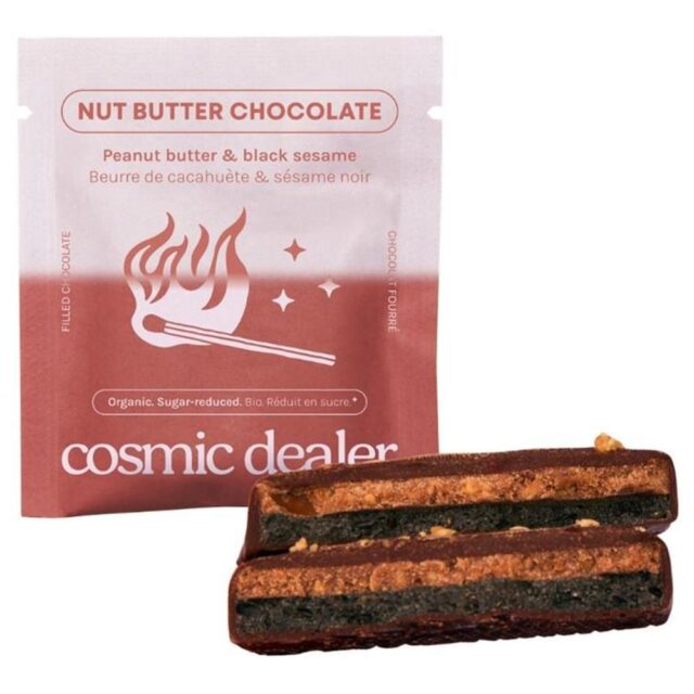 Cosmic Dealer Organic Peanut Butter & Black Sesame Chocolate Bite