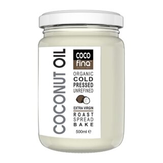 Cocofina Organic Virgin Coconut Oil in 500ml Glass Jar