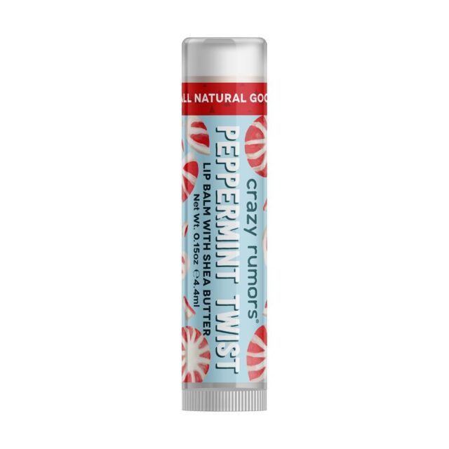 Crazy Rumors Peppermint Twist 100% Natural Vegan Lip Balm (Limited Edition)