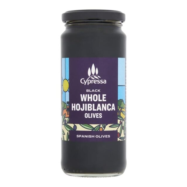 Cypressa Whole Black Unpitted Olives in Brine