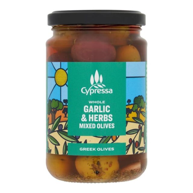 Cypressa Garlic & Herb Whole Mixed Olives