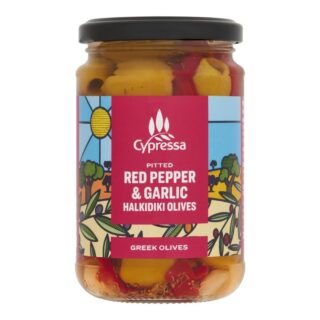 Cypressa Pitted Halkidiki Olives with Red Pepper & Garlic