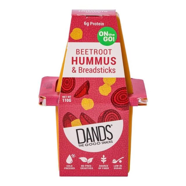 DANDS Beetroot Hummus & Breadsticks Snack