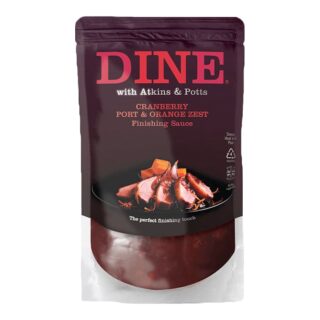 DINE in with Atkins and Potts Cranberry Port and Orange Zest Sauce