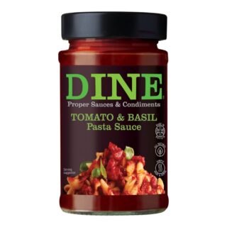 DINE in with Atkins and Potts Tomato & Basil Pasta Sauce