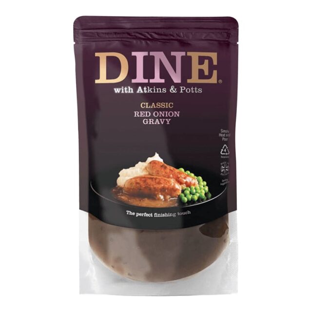 DINE in with Atkins and Potts Red Onion Gravy