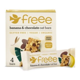 Doves Farm Organic Banana 70% Cocoa Chocolate Wholegrain Oat Bar 4x35g