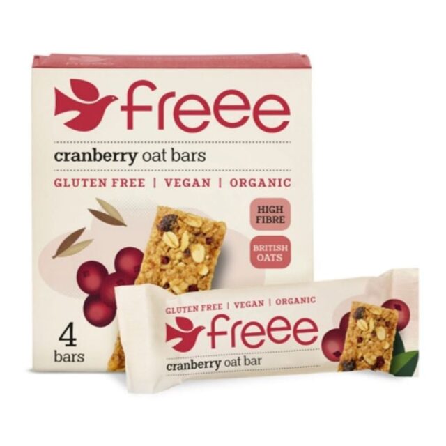 Doves Farm Organic Cranberries and 100% Wholegrain Oats Bars 4x35g