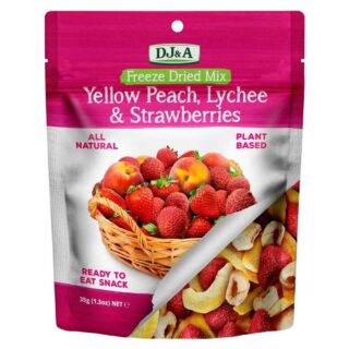 DJ & A Freeze Dried Yellow Peach Lychee & Strawberries