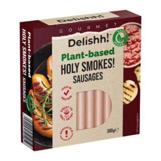 Delishh Holy Smokes! Vegan Sausages